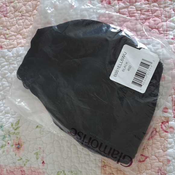 Glamorise 46D front closure underwire bra New, Black - Picture 5 of 8